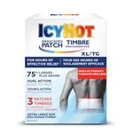 Icy Hot Medicated XL Pain Patch, Large Patches for Temporary Arthritis, Lumbago, Backache and Muscle Pain Relief, Menthol 5%, 3 Count