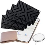 Ultra-Thin MFi Certified Wallet Trackers with 1 Wireless Charger | Compatible with Apple Find My | Slim Design for Wallets, Keys, Bags-4pcs