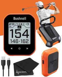 Wearable4U - Bushnell Phantom 3 GPS Rangefinder Orange with BITE Magnetic Mount and GreenView with Lens Cleaning Cloth Bundle