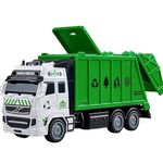 MANAKI ENTERPRISE Kids Diecast Metal City Sanitation Truck, Friction Powered, Garbage Truck with Top Open Dumper- 1:16, Garbage Lifter Truck(Garbage Truck)