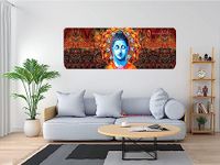 DARSHANAM WORLD Polyester 3D Printed Beautiful Ac Cover// Folding Designer Air Conditioning Dust Cover For Indoor & All Type Ac Split Covers For Bedrooms & Hall (Lord Buddha 1.5 Ton)