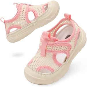 BARERUN Kids Toddler Water Shoes Barefoot Quick-Dry Aqua Socks for Boys Girls Baby with Non-Slip Rubber Sole Toddler Beach Shoes Pink Toddler Size 4