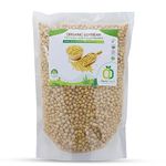 Organic Delight All Natural High Protein Organic Soyabean (1kg) - USDA Certified - Source Of Dietary - High Fiber And Protein, Rich In Antioxidants, Fresh Pulses Whole Yellow Soyabean Dana (1kg)