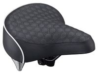 Schwinn Comfort Bike Seat for Men and Women, Quilted Soft Padding Bicycle Seat, Replacement Saddle Fits All Adult Bikes with Standard Seatpost, Wide Springer, Black