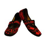 Nufoot Betsy Lou Fuzzies Women's Shoes, Best Foldable & Flexible Flats, Slipper Socks, Travel Slippers & Exercise Shoes, Dance Shoes, Yoga Socks, House Shoes, Indoor Slippers, Red Aztec, X Large