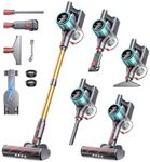 Cordless Vacuum Cleaner 600W/50Kpa/60Mins, Stick Vacuum Cleaner Cordless Powerful for Home with Touch Screen Self-standing Wall Charging Vacuum Cleaners for Carpet/Car/Pet Hair