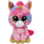 TY TY36819 Fantasia Unicorn Large 40cm Beanie Boos, Pink, 42 cm