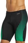 Sporti Molecule Piped Splice Jammer Swimsuit - Green/Black - 32