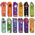 MWOOT 36 Pcs Halloween Bookmarks,Double-Side Printing Paper Page Markers Bulk,Cute Bookmark Card Page Clips,Back to School Supplies for Students Friends Reading Gifts(15x4cm)