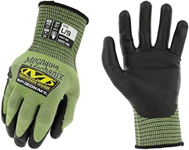Mechanix Wear SpeedKnit S2EC06 Coated-Knit Work Gloves - Cut & Abrasion Resistant - Heavy Duty & High Dexterity Gloves - Touchscreen Compatible - Machine Washable - Medium - Green