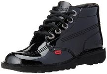 Kickers Women's Kick Hi Classic Ankle Boots | Extra Comfortable | Added Durability | Premium Quality, Patent Black, 8 UK