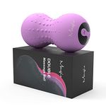 Maxgia Heating Vibrating Peanut Massage Ball - 5 Intensity Levels & 1 Heat Mode - Foam Roller Dual Lacrosse Ball - Deep Tissue Trigger Point Therapy - Handheld, Mobility, Rechargeable (Purple)