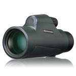 Bresser 10 x 42 Monocular Waterproof Roof Edge Look, Robust Rubber Armour, Multi-Layer Coating, Includes Carry Strap and Bag, Ideal for Nature Watchers