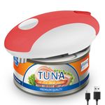 USB Rechargeable Electric Can Opener – Battery Operated, One Touch Automatic Operation, Magnetic Lid Holder & Smooth Edge Cutting, Cordless & Easy to Use for Seniors, Works with All Standard Cans
