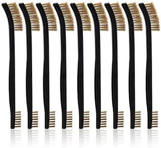 Accmor Gun Cleaning Scratch Brushes, 9 Packs Double-Ended Abrasive Brushes Tool 7 Inch Bronze All Purpose Gun Cleaner Kits for Cleaning Welding Slag and Rust