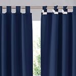 Duronet - Detachable Top Outdoor Waterproof & Sun Blockage Curtains (Navy, 4.5 X 12 Feet , Polyester ) , Pack of 2, (D_CNSS_12)