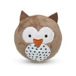 Petface Round Owl Plush Ball Dog Toy (Pack of 1)