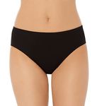 Christina Women's Basic Brief Swimsuit Bottom Bikini, Essential Black, 8