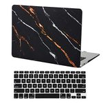 Velvet Caviar Black and Gold Marble MacBook Pro 13 inch Case - Fits Models A1706, A2159 & A1989 - Cute Protective Hard Cases with Keyboard Cover (Tiger Black Marble)