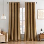 MIULEE Thick Velvet Curtains for Bedroom 2 Panel Set, Elegant Home Decor Room Darkening Velvet Curtains for Living Room, Camel Eyelet Curtains 102 Drop, Each Panel 55 x 102 Inches