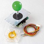 Sanwa GT-Y Octagonal Gate + SANWA JLF-TP-8YT Original Joystick Green - for Arcade Jamma Game 4 & 8 Way Adjustable, Compatible with Catz Mad SF4 Tournament Joystick (Green Ball Top) S@NWA