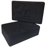 UDKI Yoga Block | Yoga Brick Black (Set of 2, Extra Large Size), High-Density Premium EVA Foam Material, Soft Surface for Balance, Support & Performance, Yoga Props For Strength Training Exercise (3inch x 9inch x 6inch)