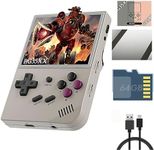 KUNTLEY Anbêrnic RG35XX Handheld Emulator Pocket Retro Handheld Game Console, Built-in 64G TF Card 5474 Classic Games 3.5 Inch IPS Screen Linux System Support HDMI TV Output (Vintage Grey)