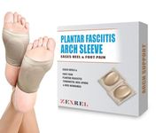 ZEXREL® Flat Foot Arch Support for Men & Women | Medial Arch Support for Flat Feet Correction Sleeve with Cushion | Plantar Fasciitis Leg Foot Pain Relief Product | Free Size | For Orthopaedic Shoes Slippers Foot Arch Socks (Flat Foot)