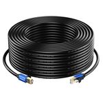 Cat8 Ethernet Cable 100ft Shielded,High Speed 40Gbps 2000MHz SSTP Flat Internet Network LAN Cable with Gold Plated RJ45 Connector for Game Console,PS5,Xbox,Router,PC,Laptop,Modem,Switches,Hub