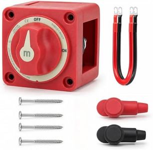 HOPESPANNER 300A 12V 48V Battery Disconnect Switch with Cable for Marine Car RV Truck ATV UTV