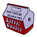 hwojjha Don't hate me because I'm a little cool Words Enamel Pin Socially Awkward Badge Bag Clothes Lapel Pin Punk Jewelry Gift for friends (Red)