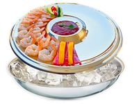 Maverick Unity Shrimp Cocktail Serving Dish and Bowl With Ice - Elegant and Large for Seafood, Oysters, Veggies, Fruits, Snacks, Salads.