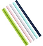 MosQuick® 4 pcs Drinking Straw for Kids Openable & Washable Reusable Straw Silicone Straws for Kids Bendable cleanable Straws for Drinking Juice Straw Straw for Bottle Cold and Hot Compatible