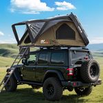 Naturnest Sirius1plus Hardshell Rooftop Tent with 2 Luggage Racks and Skyview Window, Aluminium Roof Top Tent with 3-Color LED Lights and Internal USB Plug for Jeeps, SUVs and Trucks, 2-3 Person