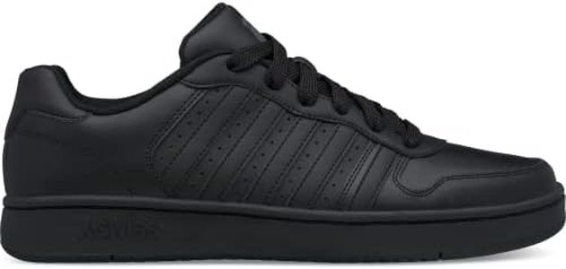 K-Swiss Men's Court Palisades Sneaker, Black/Black, 11.5 M