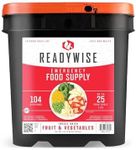 READYWISE - Fruit and Vegetable Bucket, 104 Servings, Emergency Food Supply, Premade, Freeze Dried Food, Survival Meal, Hiking, Adventure & Camping Essentials, Emergency Preparedness, 25-Year Shelf Life