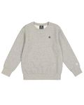 Champion Boy's Legacy Basics B-Ultralight Powerblend Fleece Crewneck Sweatshirt, Light Heather Grey, 11-12 Years