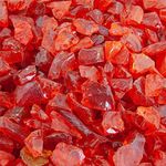 Tangerine - Crushed Fire Glass for Indoor and Outdoor Fire Pits or Fireplaces | 10 Pounds | 3/8 Inch - 1/2 Inch