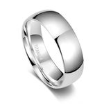 TIGRADE 2mm 4mm 6mm 8mm Titanium Plain Dome High Polished Wedding Band Ring Comfort Fit Men Women,8mm,Size 15