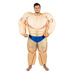 Bodysocks Adult Inflatable Bodybuilder Fancy Dress Costume