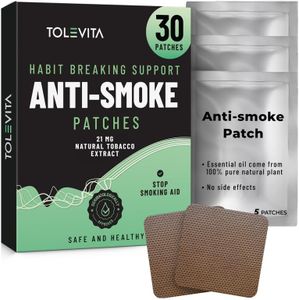 Anti-Smoke Herbal Patches 21 mg | Quit Smoking Patches to Help Reduce Cravings | Herbal Stop Smoking Aid for a Healthier Lifestyle - 30 Patches