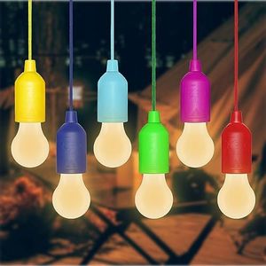 6 Pezzi Lampadina LED Portatile, Lampade LED Campeggio, Lampadina a Batteria con Accensione a Strappo, per Giardino, Campeggio, Festa, Guardaroba, Feste e Emergenza(Bianco Caldo)
