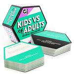 Ginger Fox Kids vs Adults Fun-for-All Trivia Card Game, Family Games for Ages 8+, Show Who s The Boss by Correctly Answering Trivia Cards, Fun Games for Family Game Night