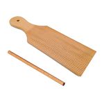 Lrtzizy Noodles Wooden Butter Table and Popsicles Make Homemade Pasta and Non-Stick Butter Pasta Board Gnocchi Roller