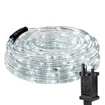 Lepro Outdoor Rope Lights Mains Powered, Connectable, 10m/33ft 240 LED Outdoor Lights Plug in, Bright Cool White, Low Voltage, Waterproof Thick Rope Lights for Garden, Tree, Pathway and More