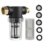 M MINGLE Garden Hose Filter for Pressure Washer inlet Water, Inline Filter for Sediment, 40 Mesh Screen, Extra 100 Mesh