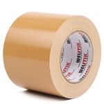 WELSTIK Heavy Duty Waterproof Duct Tape 4 Inch, Professional Grade Industrial Duct Tape for Repairs, DIY, Crafts, Indoor Outdoor Use, No Residue, Tear by Hand (3.77Inch X 45 Yards, Brown)