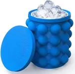 ALLADINBOX Ice Cube Mold Ice Trays,Large Silicone Ice Bucket, (2 in 1) Ice Cube Maker