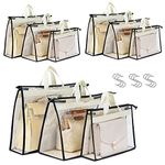 9 Packs Purse Storage Organizer,Handbag Storage for Closet, Anti-Dust Purse Cover Hanging Closet Organizer with Zipper and Handles