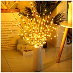 Lights Twig - 60 LED Waterproof & Battery Operated Branch Lights for Vases, Magical Light Up Twigs for Create Christmas Ambience and Lighting Up Dark (3 Pack, Warm Yellow)